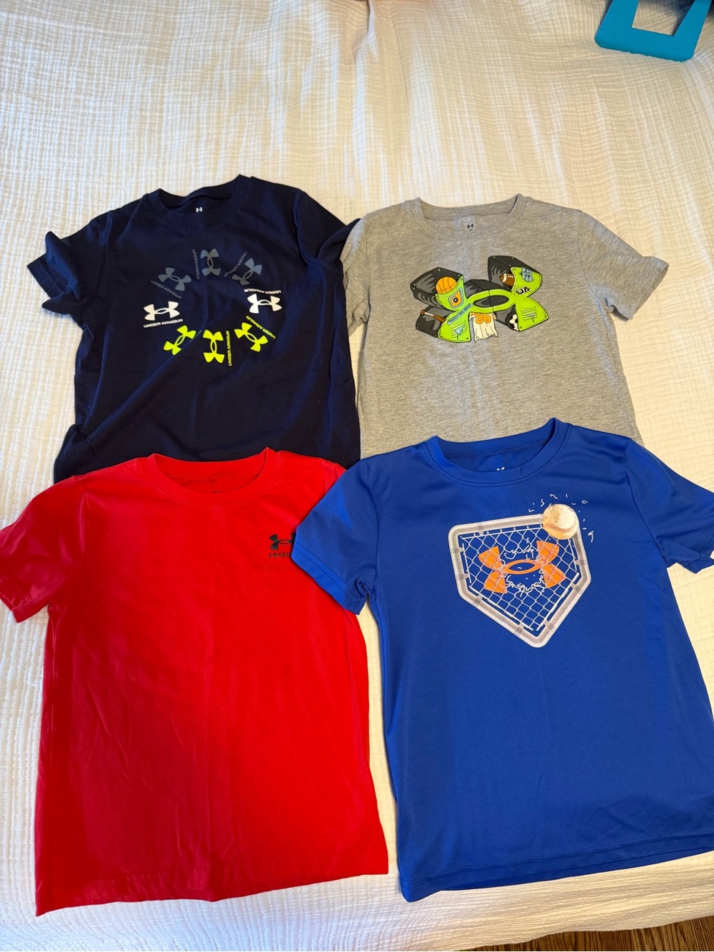 Under Armour Kids Short Sleeve Tees - Navy, Gray, Red, Blue